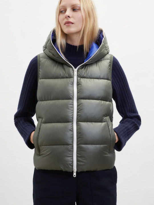 Ecoalf Women's Short Puffer Jacket for Winter Green