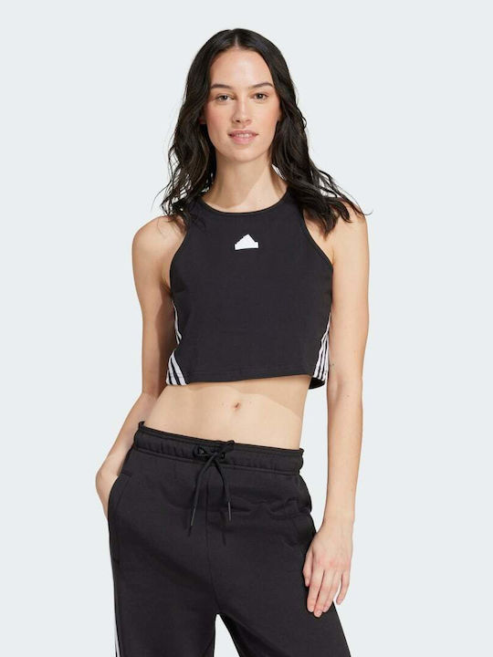 Adidas Future Icons 3-stripes Women's Athletic Crop Top Sleeveless Black