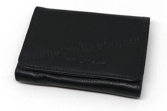 Pierre Cardin Lederne Tabaktasche in Schwarz mit Verschluss