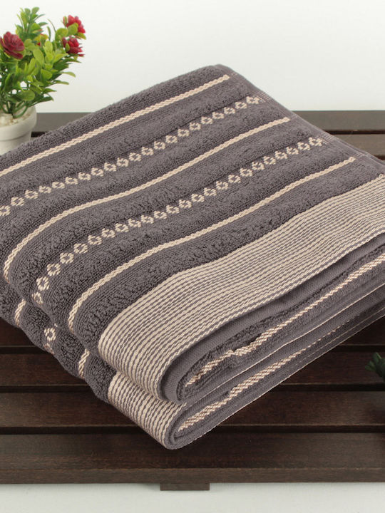 Mijolnir Кърпа за лице Bombeli 50x90см. Black / Cream Тегло 510гр/кв.м
