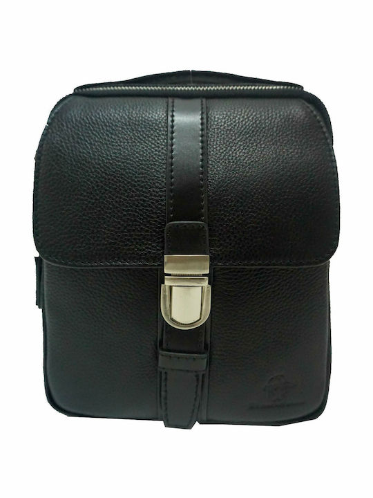 Piele Geantă pentru bărbați De umăr / tip crossbody Neagră