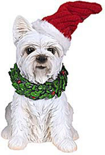 Koopman Christmas Figure Doggy Height 13cm Terrier Terrier hat