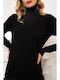 Bon Women's Long Sleeve Sweater Turtleneck Black