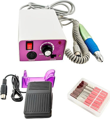 Lina Nail Power Drill 15W 30000rpm with Pedal Pink