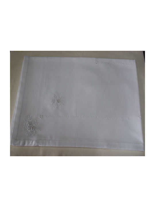 VS Home Tablecloth with Embroidery White 140x180cm