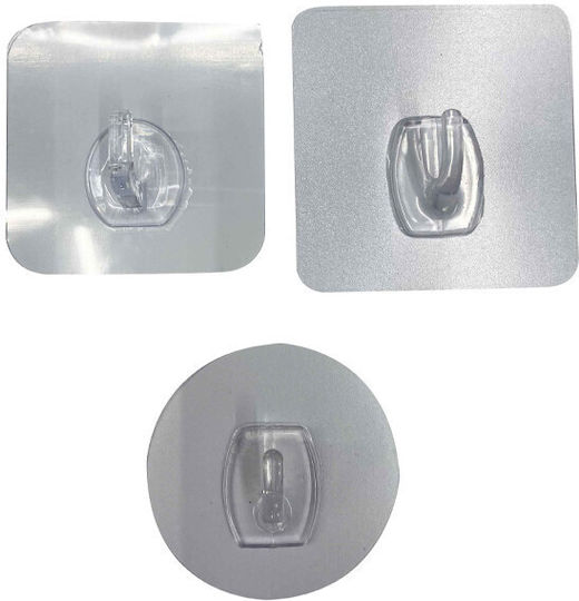 TnS Single Bathroom Hook Wall-Mounted With Sticker Silver