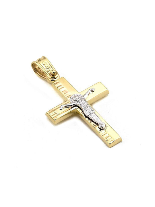 Goldsmith Herren Gold Kreuz 14K mit dem Gekreuzigten