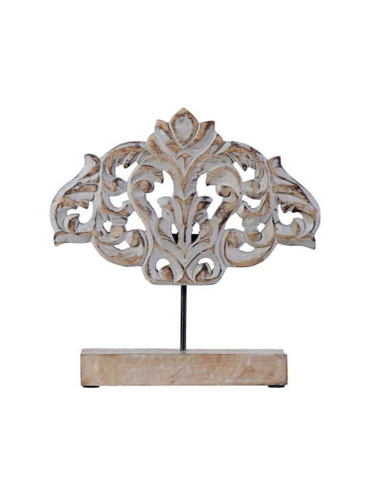 BigBuy Figură Decorativă din Lemn 30x7.5x31.5cm 1buc