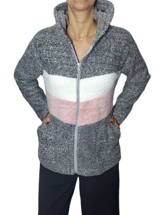 Christies Winter Women's Fleece Pyjama Jacket Grey