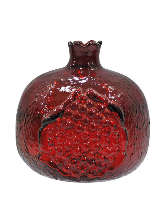 Tischplatte Glücksbringer Granatapfel Rosa aus Glas 11x13cm 1Stück