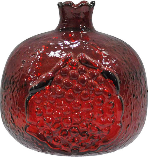 Tabletop Lucky Charm Pomegranate Pink made of Glass 11x13cm 1pcs