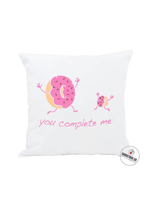 I-Total Μαξιλάρι Καναπέ You Complete Me Λευκό 30x30εκ.