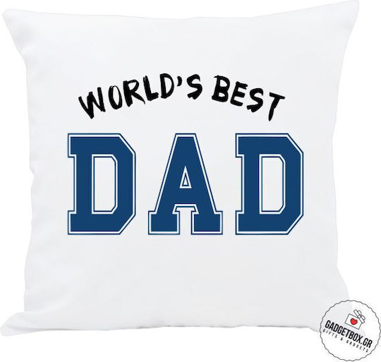 I-Total Възглавница за Диван World's Best Dad Бяла 30x30см