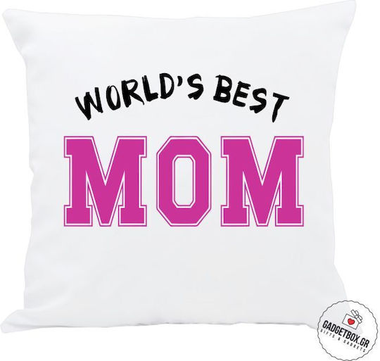 I-Total Perna De Canapea World's Best Mom Alb 30x30cm