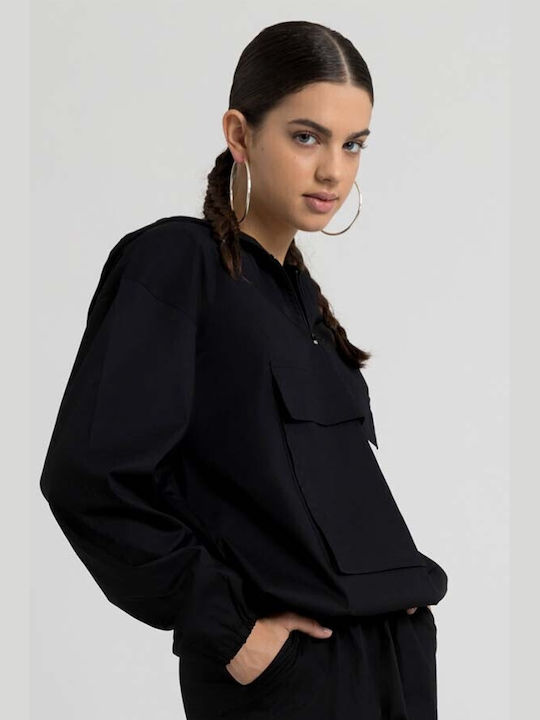 Etre Women's Blouse Cotton Long Sleeve black