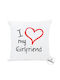I-Total I Love My Girlfriend Sofa Cushion White 30x30cm