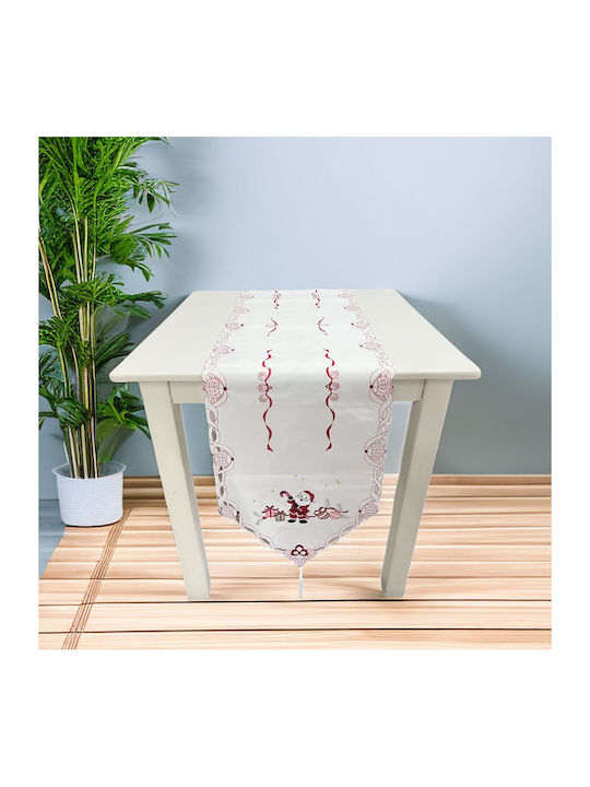 Christmas Tablecloth Runner White L180xW40cm.