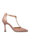 Toutounis Leather Pointed Toe Pink Heels