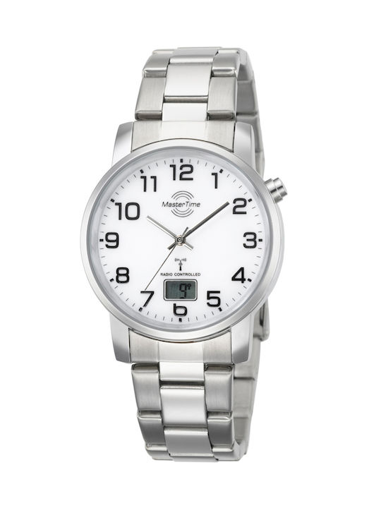 Master Time Watch Battery with Silver Metal Bracelet