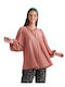 MY T Women's Blouse Long Sleeve Powder/Somone