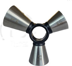 Novatex Διπλή Μεζούρα Ποτών Inox