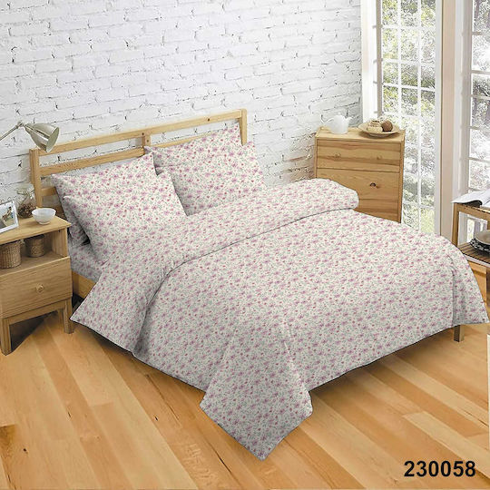 Marwa Sheet for Single Bed Flannel 160x260cm. 230058 Pink