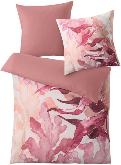 Kleine Wolke Duvet Cover Cotton Single 155x220 Blaze Pink