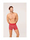 Herren Boxershorts Rot mit Mustern 1Packung