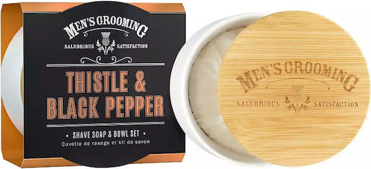 The Scottish Fine Soaps mit Σέτ Σαπούνι 100gr & Μπόλ Ξυρίσματος Mens Grooming Thistle & Black Pepper 100gr