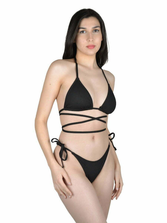 Set Bikini Τριγωνάκι & Brazil Μαύρο