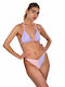 Set Bikini Τριγωνάκι & Brazil Δίχρωμο με ΛΙΛΑ.
