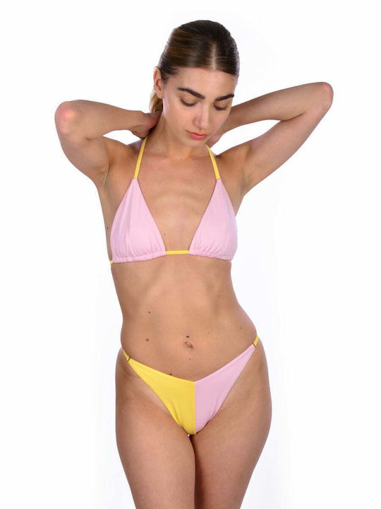 Set Bikini Τριγωνάκι & Brazil Ροζ