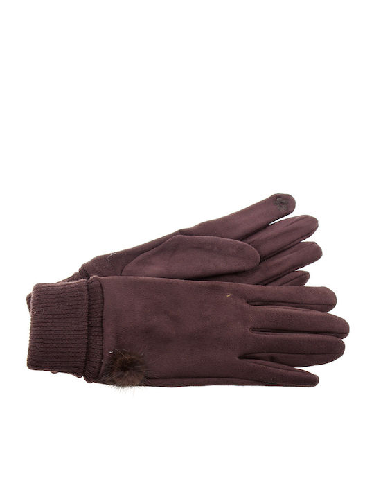 Verde Women's Touch Gloves Brown
