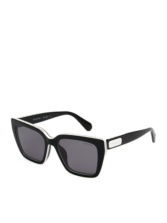 Swarovski Feminini Ochelari de soare cu Negru Cadru și Negru Polarized Lentilă 101581
