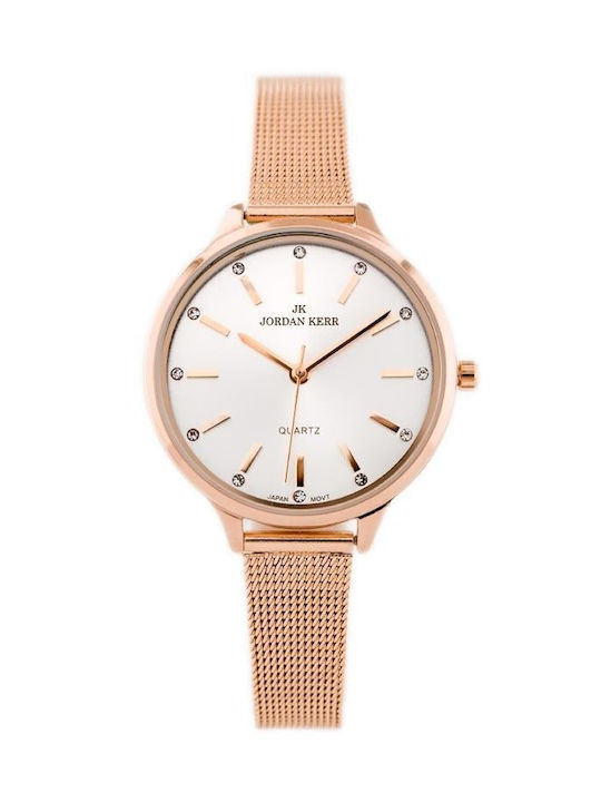 Jordan Kerr Watch with Pink Gold / Pink Gold Metal Bracelet