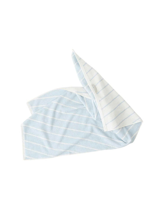 OYOY Bath Towel 70x140cm Half white/Blue