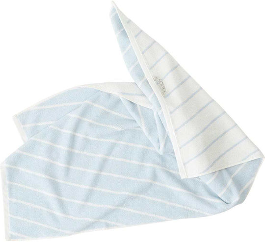 OYOY Bath Towel 70x140cm Off-White/Light Blue OYOY Bath Towel 70x140cm Off-White/Light Blue