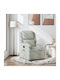 Fotoliu Relax Masaj cu Puf Catifelat Gri deschis 71x86.5x99.5cm