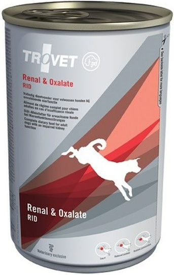Trovet Renal & Oxalate Wet Food Dogs in Cans Diet with Pork 400gr