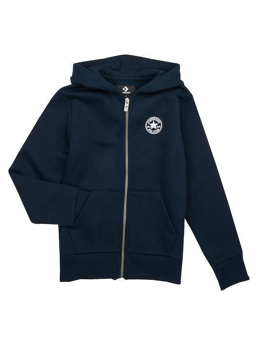 Converse Athletic Kids Sweatshirt Cardigan with Hood Navy Blue