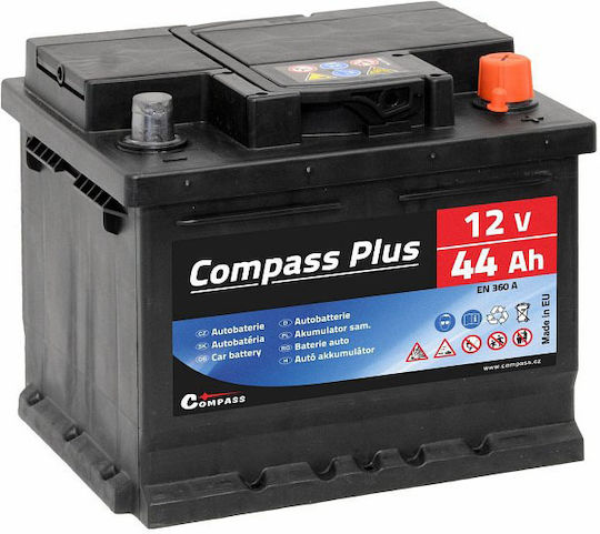 Compass Car Battery Plus with Capacity 44Ah and CCA 360A