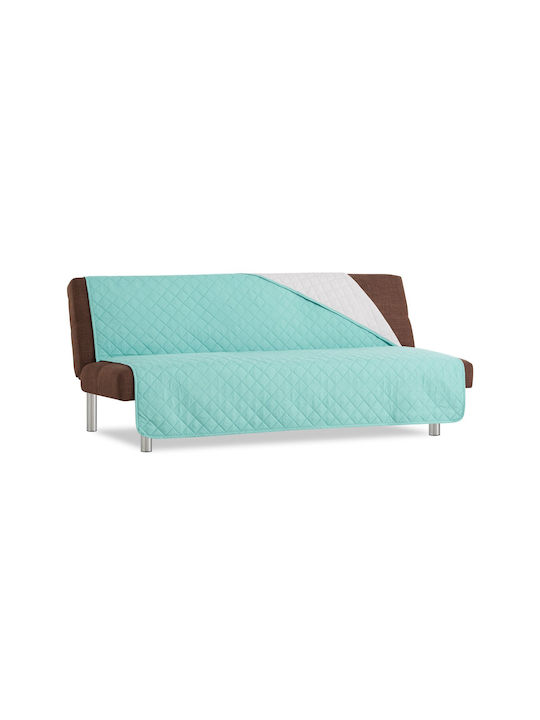 Aithrio Decken & Couchdecken Sesselüberwurf Türkis 140x200cm Aquamarin QUILT-CLICK-CLACK-Aquamarin-140X200