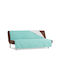 Aithrio Decken & Couchdecken Sesselüberwurf Türkis 140x200cm Aquamarin QUILT-CLICK-CLACK-Aquamarin-140X200