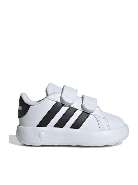 Grand Court 2.0 Kids Sneakers with Hoop & Loop Closure Cloud White / Core Black