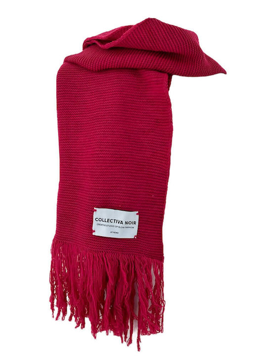 Collectiva Noir Women's Knitted Scarf Pink