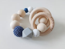 Just Cute Teething Ring made of Wood 1pcs