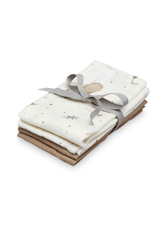 Cam Cam Copenhagen Dreamland Muslin Changing Pads Dreamland/Camel Brown 30x30cm. 4pcs