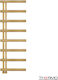 Thermo Accent Towel Rail Bathroom 1380x500 Silver