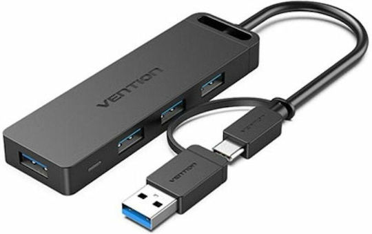 Vention Hub 4 Θυρών USB 3.0 με σύνδεση USB-C