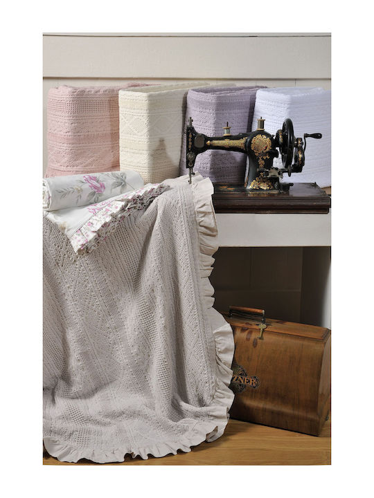 Down Town Home Blanket 100% cotton Single 170x240cm. Gray